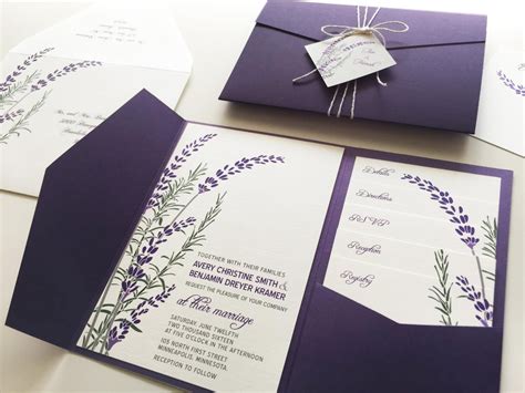 Lavender Wedding Invitations Abc Wedding
