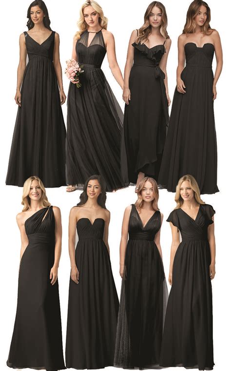 The Classic Black Bridesmaid Dresses Black Bridesmaid