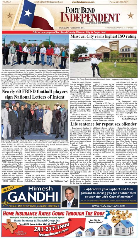 Fort Bend Independent 021716 By Fort Bend Independent Issuu
