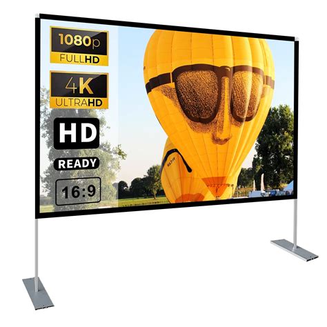 Projector Screen With Stand 100 Inch 169 Hd 4k Outdoor