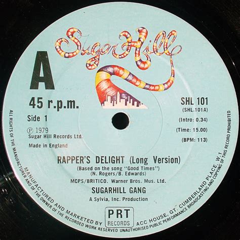 Sugarhill Gang Rappers Delight 1980 Vinyl Discogs