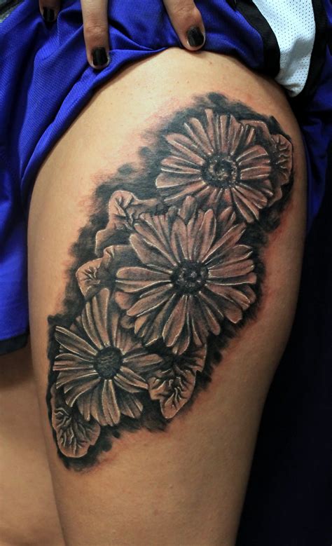 40 Black And White Daisy Tattoos