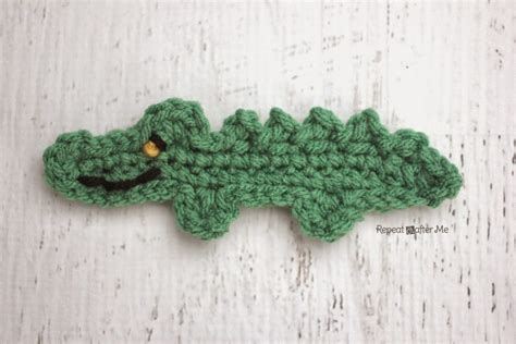 A Is For Alligator Crochet Alligator Applique Repeat