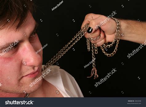Man With Chain Around His Neck Stock Photo 4063438 Shutterstock