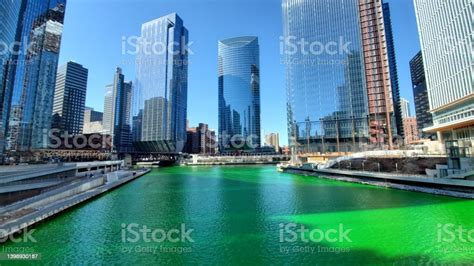 Chicago River Dyed Green Stock Photo Download Image Now Chicago