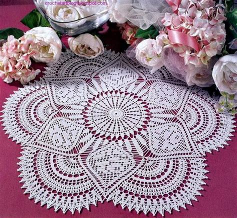 Crochet doily pattern diagram only, pdf table center, home vintage decor, knitted lace tablecloth, openwork table decoration, diagram #3. Delicate Doily Designs: Free Crochet Doily Patterns ...