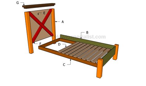 Twin Size Bed Frame Plans Howtospecialist How To Build Step By