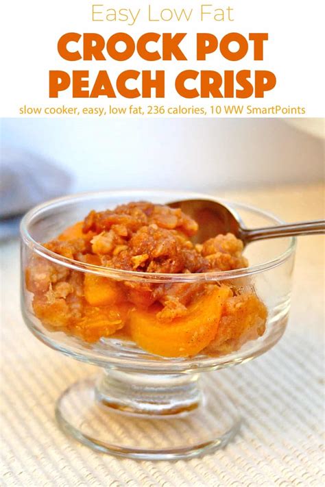 1 vegetarian low carb slow cooker recipe. Low Fat Crock Pot Peach Crisp Recipe | Simple Nourished Living