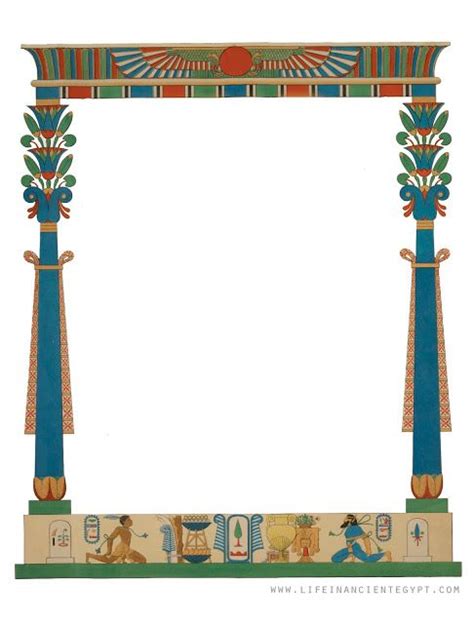 Ancient Egyptian Scroll Borders