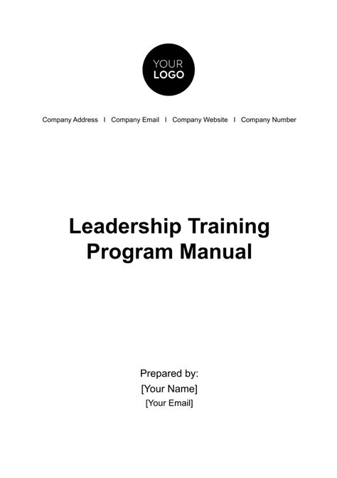 Leadership Training Program Manual HR Template - Edit Online & Download