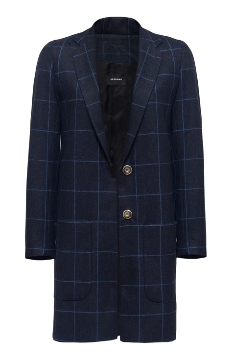 Checked Wool Blazer | Wool jacket, Lightweight long jacket, Jackets