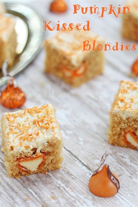 Pumpkin Spice Hersheys Kisses Blondies Recipe Recipe Blondies