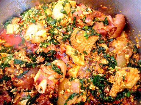 Different flavours can be achieved by adding some interesting elements, like uzuza, fluted pumpkin, water leaf, afang or bitter leaf. Egusi Soup (Obe Efo Elegusi) | ÁjikéSpecial