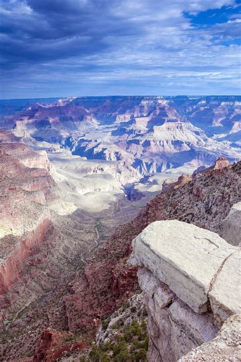 Breathtaking And Incredible Grand Canyon Sight In The Very Early Stock
