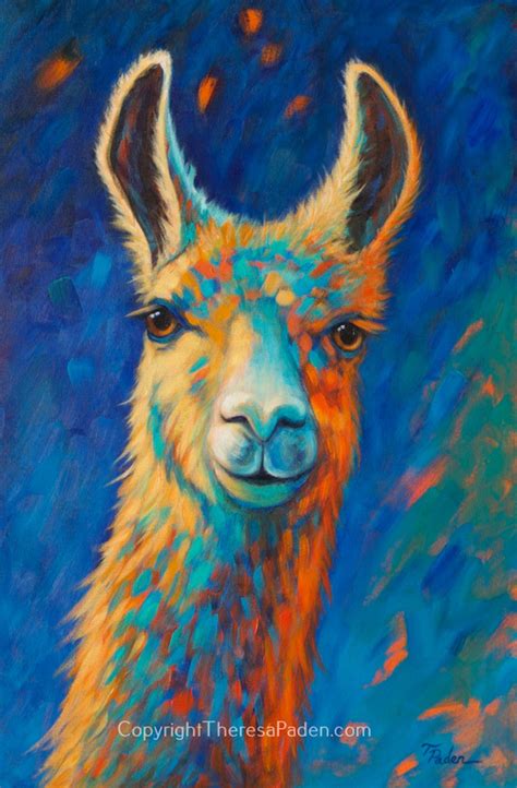 Where Art Lives Gallery Artists Group Blog Fun Colorful Llama Painting