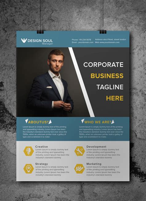 Free Corporate Business Flyer Psd Template Freebies Graphic Design