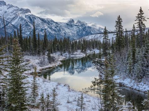 Rocosas Canadienses Parque Nacional Jasper Alberta Canadá Invierno