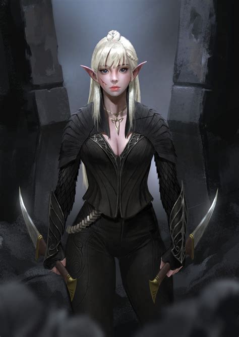Elf Assassin 2 By Bangku An Female Assassin Character Portraits Elf