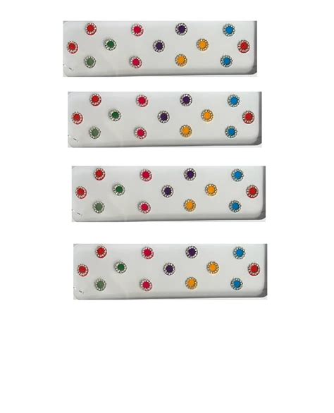 Oj Multi Color Round Shape Bindi Stones Fancy Sticker Forehead Bindi Bindiya Traditional Bindis