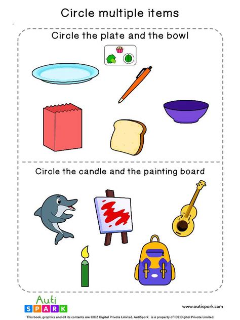 Circle And Identify Objects 03 Best Sorting Worksheet Autispark