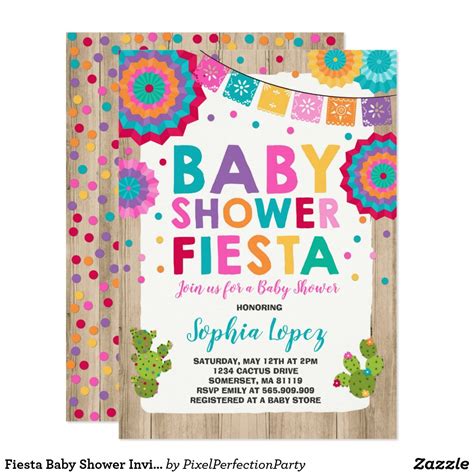 Fiesta Baby Shower Invitation Mexican Baby Shower Fiesta