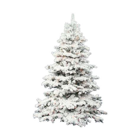 Vickerman 55 Ft Pre Lit Alaskan Pine Flocked Artificial Christmas Tree