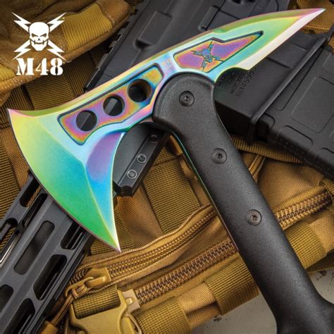 M48 Rainbow Tactical Tomahawk Knives And Swords At The