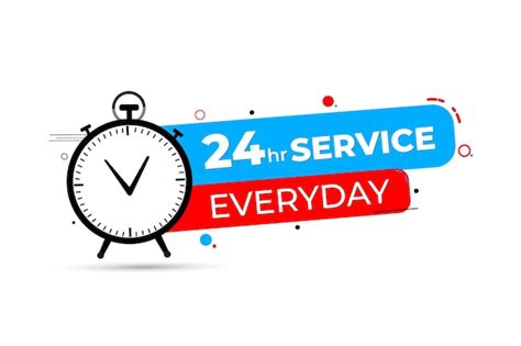 Premium Vector Vector 24hr Service Everyday Design Vector