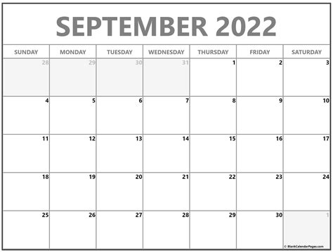 September 2022 Calendar Free Printable Calendar