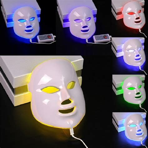 Us 7color Led Light Lamp Photon Facial Mask Skin Beauty Therapy Anti