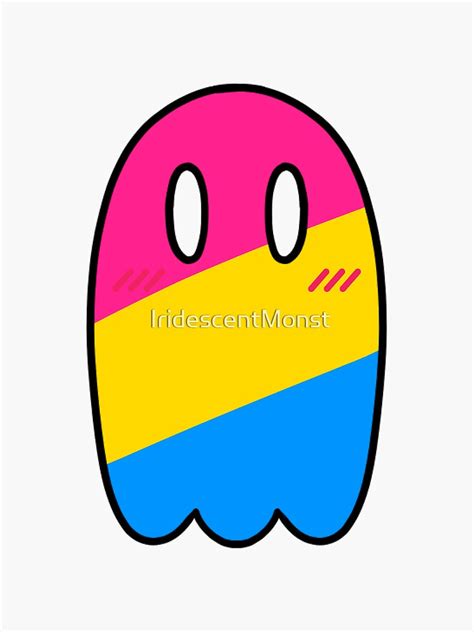 Pansexual Flag Colored Ghost Sticker By Iridescentmonst Redbubble
