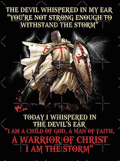 Knight Templar A Warrior Of Christ I Am The Storm Poster For Sale By