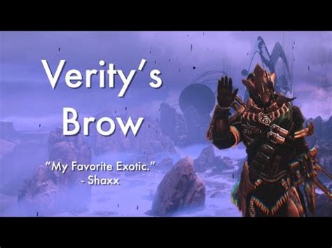 Verity S Brow The Pinnacle Of A Warlock Exotic Destiny Youtube
