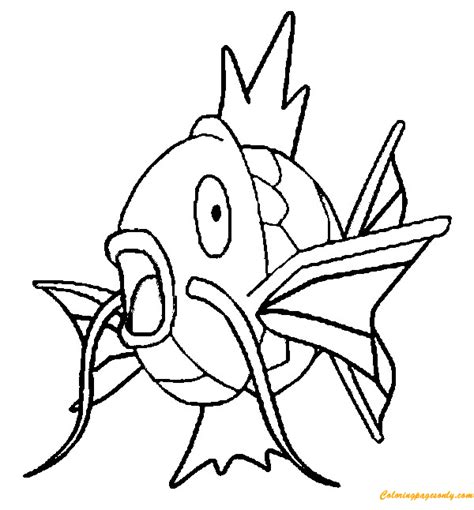 Magikarp Pokemon Coloring Pages Cartoons Coloring Pages