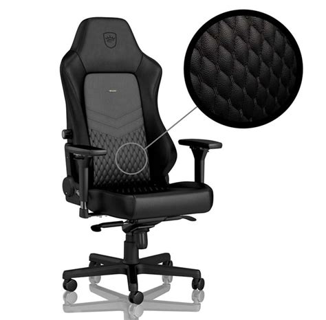 The evolution of a gaming chair revolution. noblechairs HERO Real Leather Gaming Chair - Black Gamer ...