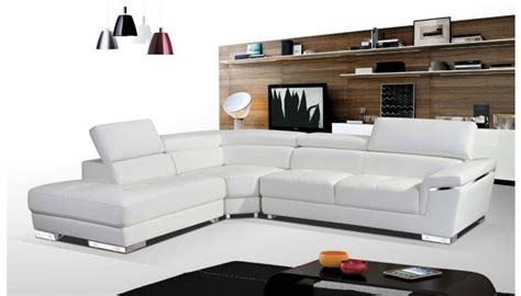 White Modern Sectional Sofa Baci Living Room