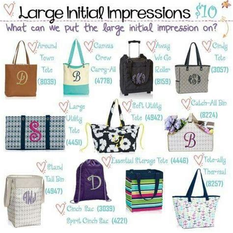 Large Initial Impressions Thirty One Personalization Ideas And Colors