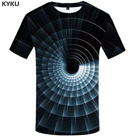 KYKU Galaxy Space T Shirts Men Psychedelic Tshirt Printed Dizziness