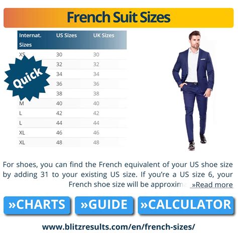 French Size Charts Shoes Clothes Sizes