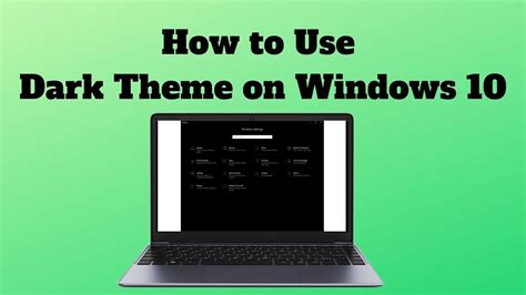 How To Use Dark Theme On Windows 10 Youtube