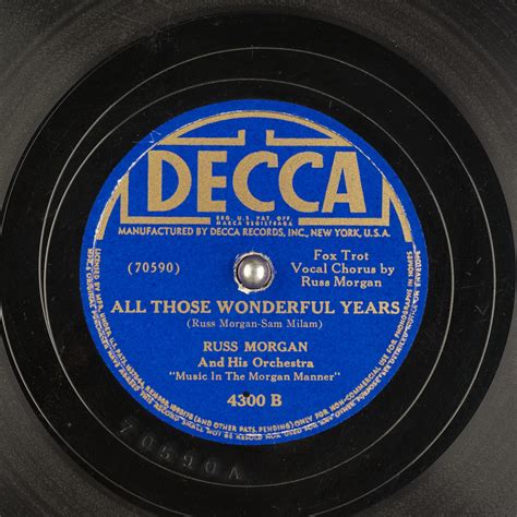 All Those Wonderful Years Russ Morgan And His Orchestra Free