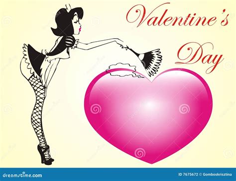 Coeur Sexy De Valentine Illustration Stock Illustration Du Noir 7675672