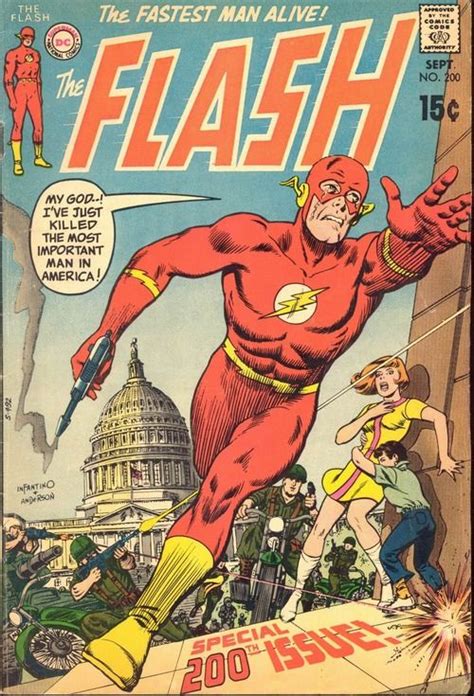 The Flash N°200 September 1970 Cover By Carmine Infantino And Murphy