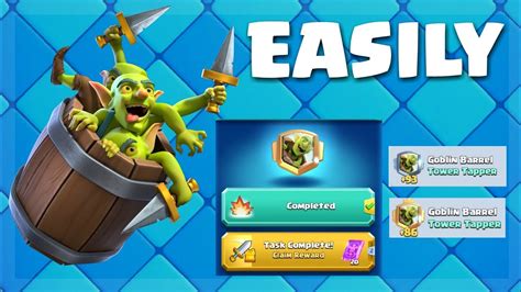 How To Easily Complete Goblin Barrel Mastery In Clash Royale Youtube