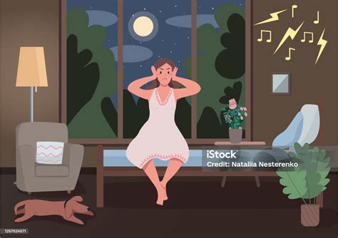 Noisy Neighbours Flat Color Vector Illustration Stock Illustration Download Image Now Noise