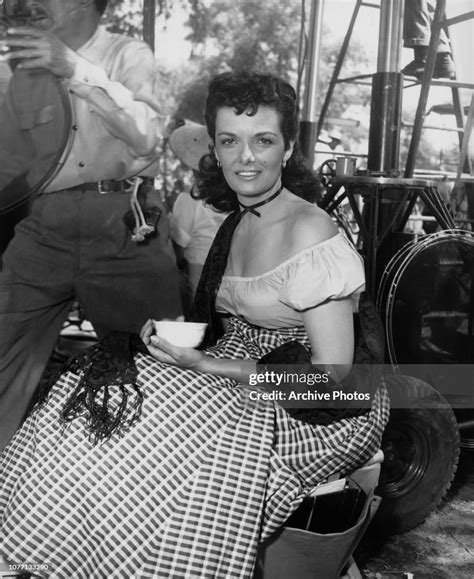 American Actress Jane Russell Takes A Coffee Break On The Set Of The News Photo Getty Images