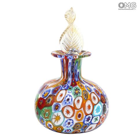 Scent Perfume Bottles Collection Scent Bottle Millefiori And Gold Leaf Original Murano