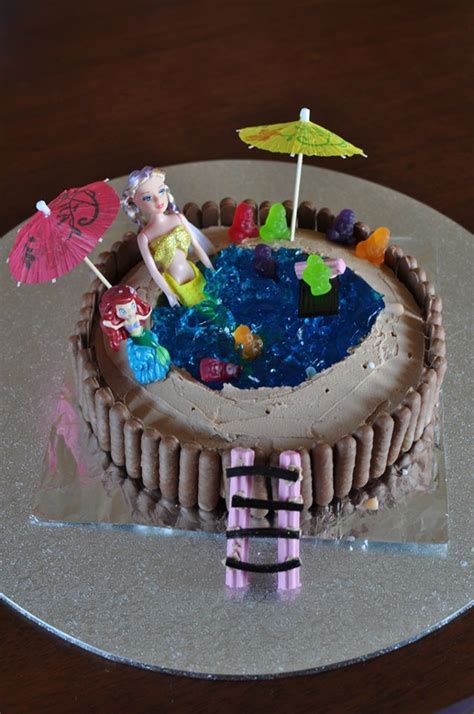 Swimming Pool Birthday Cake For Ellas 5th Birthday Pool Birthday