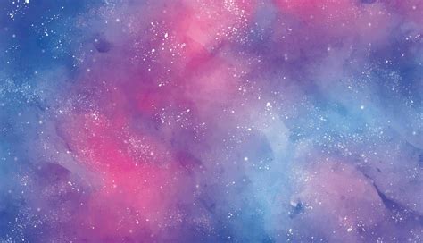 Watercolor Galaxy Sky Texture In Pink And Blue Vector Art At