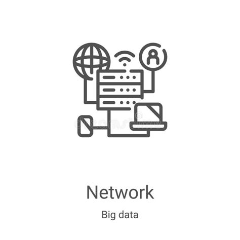 Network Icon Vector From Big Data Collection Thin Line Network Outline